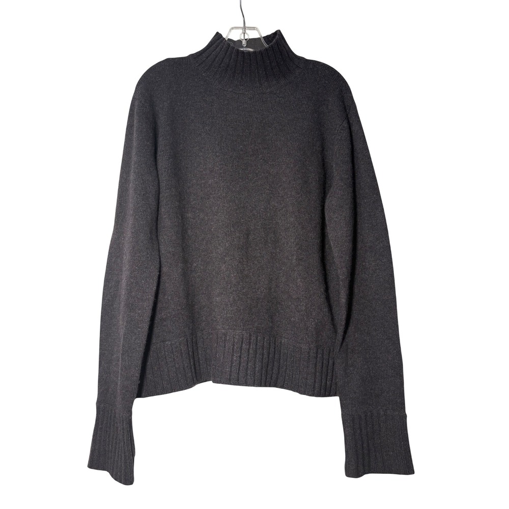 Lauren Ralph Lauren Merino Wool Cashmere Angora Mock Neck‎ Sweater Charcoal XL